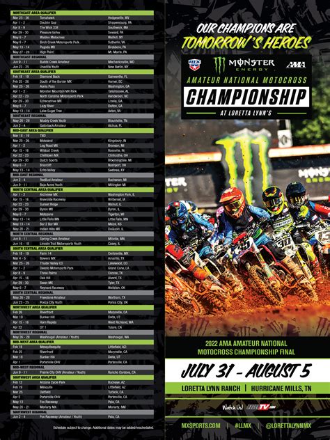 2023 Monster Energy AMA Amateur National Motocross Championship Area ...