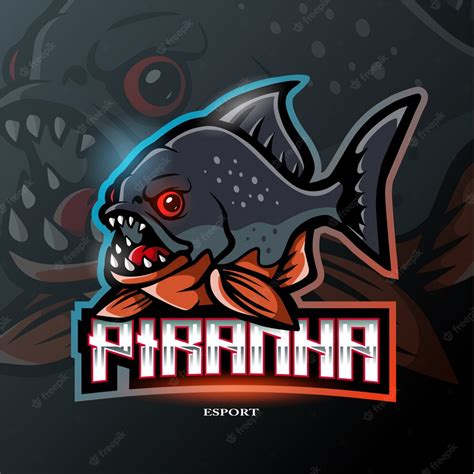 Premium Vector | Piranha mascot logo