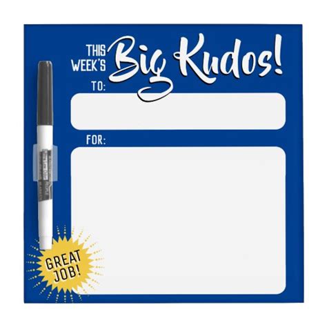 Shout out recognition dry erase kudos board | Zazzle.com