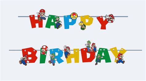 Super-mario Birthday Banner Super-mario Party Supplies - Etsy in 2023 ...