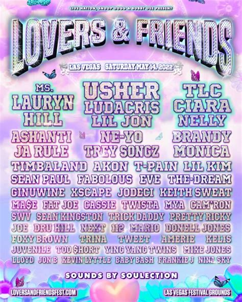 'Lovers & Friends Festival' Returns / Usher, Ciara, Lauryn Hill, Brandy ...