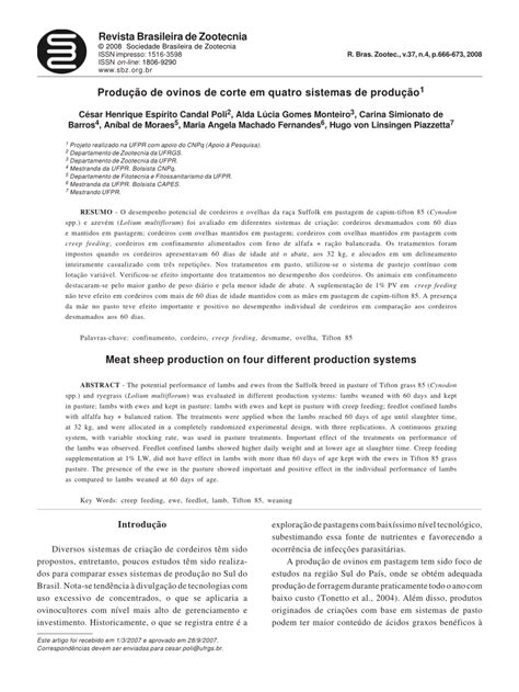 (PDF) Meat sheep production on four different production systems