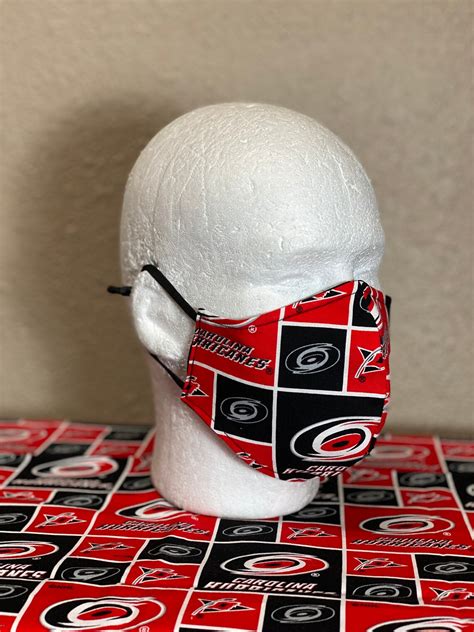 Carolina Hurricanes Face Mask with nose wire Elastic with | Etsy