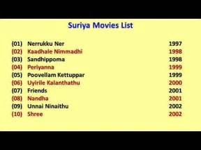 Surya Movies List - YouTube