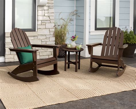 POLYWOOD® Vineyard 3-Piece Adirondack Rocking Chair Set - PWS408-1 ...