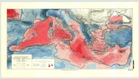 International Bathymetric Chart of Mediterranean IBCM Map - Mediterranean • mappery