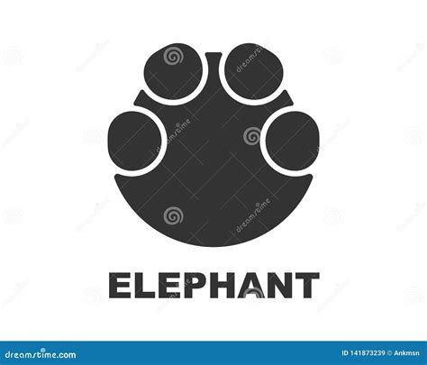 Elephant Footprint Logo, Paw Print Stock Vector - Illustration of graphic, mark: 141873239