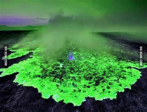 Green lava volcano. Java, Indonesia. - Comic & Webtoon | Volcano, Best ...