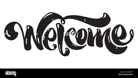 Welcome lettering design hi-res stock photography and images - Alamy