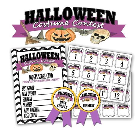 Costume Contest Printable Forms Packet Costume Contest Judges - Etsy ...