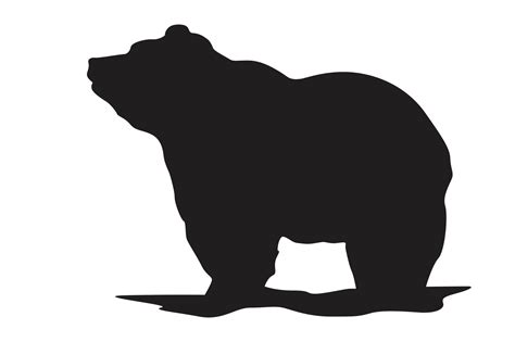 Pose of Bear Silhouette with Transparent Background 33892856 PNG