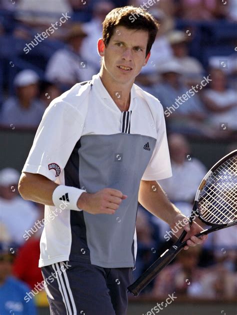 Englishman Tim Henman Reacts Winning Match Editorial Stock Photo ...