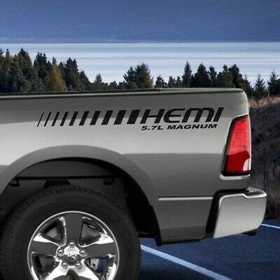 Custom Truck Decals For Dodge Ram Rear Bed Sport Stripes Hemi Magnum 5.7L Decal | Custom truck ...