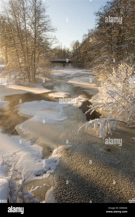 Winter landscape in Sweden Stock Photo - Alamy