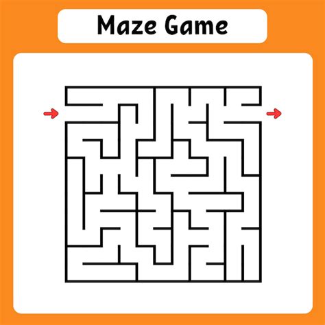 Premium Vector | Square maze Game for kids Puzzle for children