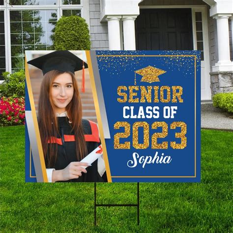 Personalized Graduation Yard Sign 2023 With Photo 2023 Senior - Etsy