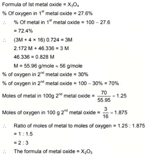 44. Two metal oxide containing 27.6