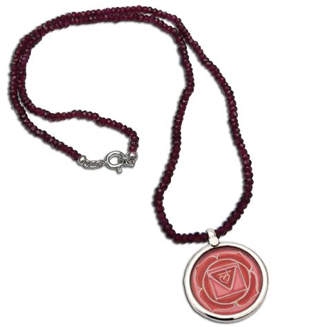 Root Chakra Painting Garnet Necklace, chakras jewelry | shanti boutique spiritual jewelry