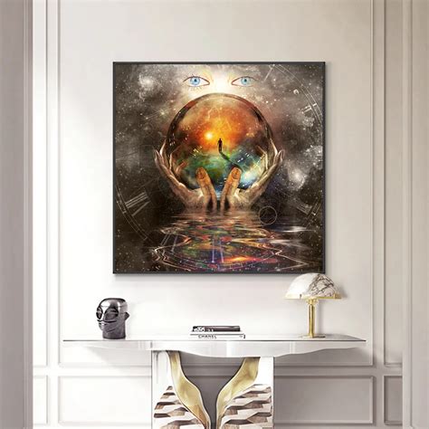 Abstract Crystal Ball Art Painting Printed on Canvas – CanvasPaintArt