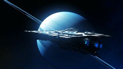 Download Planet Space Sci Fi Spaceship 4k Ultra HD Wallpaper by grahamtg