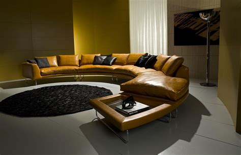 Add-Look Luxury & Modern Round Leather Sofa | Shop Online - Italy Dream ...