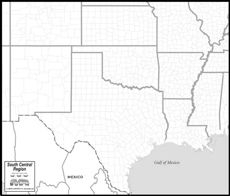 South Central States Map