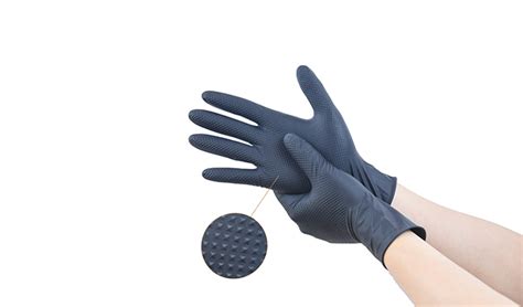 Diamond Textured Nitrile Gloves-INTCO Protects Your Health