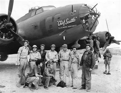 Crew with Boeing B-17E "Chief Seattle" 41-2656 of the 435th Bombardment ...