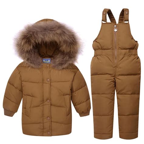 Winter Infant Boy Clothes Set 1 3Y Baby Solid Feather Down Jacket ...