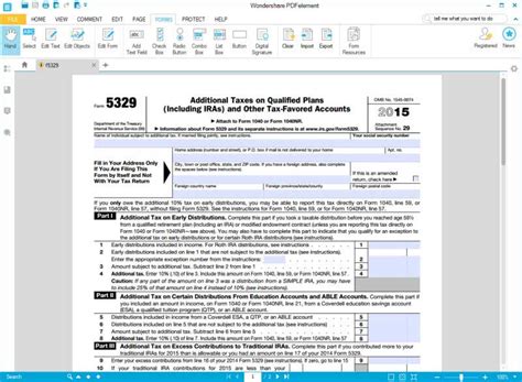 Instructions for How to Fill in IRS Form 5329