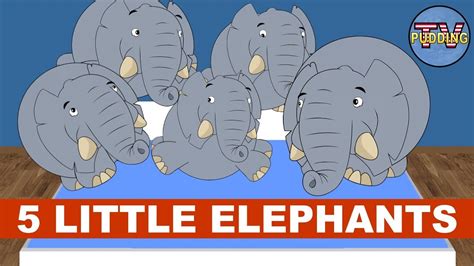 Five little Elephants jumping on the Bed - Children's Songs - YouTube