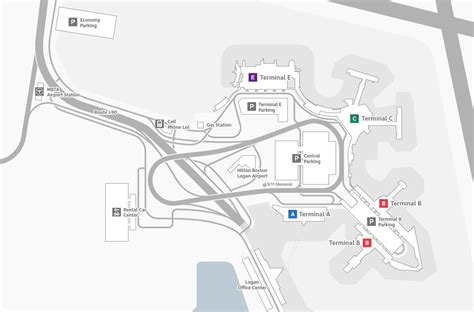 Boston Logan Airport Map (BOS) - Printable Terminal Maps, Shops, Food ...