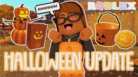 BLOXBURG HALLOWEEN UPDATE 0.9.1 *Fall Treats, Pumpkin Stand & More* - YouTube