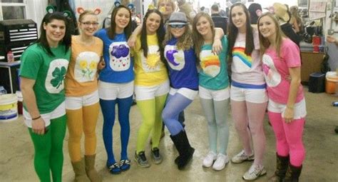 Halloween costumes: carebears. Leggings and t-shirts ordered online ...