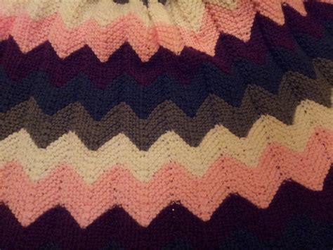 Mosier Farms: Knitted Chevron (ripple) Afghan