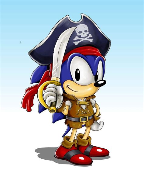 Entry #8 by kachung for Create an image of Sonic the Hedgehog dressed in a pirate outfit ...