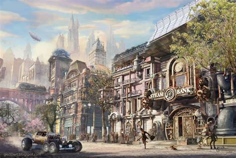 steampunktown v2 HR by giodesigns | Steampunk city, Concept art ...