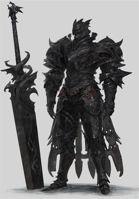 Black Knight by Sanha Kim : ImaginaryKnights Fantasy Concept Art, Weapon Concept Art, Armor ...