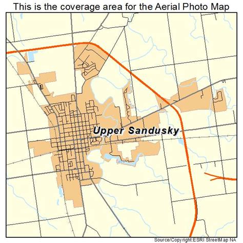 Aerial Photography Map of Upper Sandusky, OH Ohio