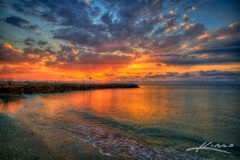 Jupiter Inlet Jetty During Sunrise at Beach | HDR Photography by ...