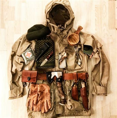 Bushcraft Survival Kit loaded into a Jacket /// nordfolke | Bushcraft, Bushcraft equipment ...