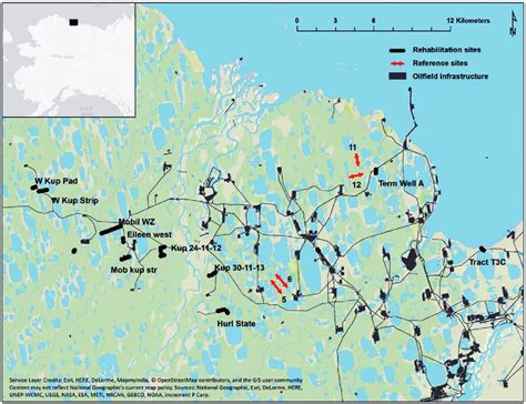 Study area at Prudhoe Bay Oilfield, Alaska, 2012-14. The 10... | Download Scientific Diagram