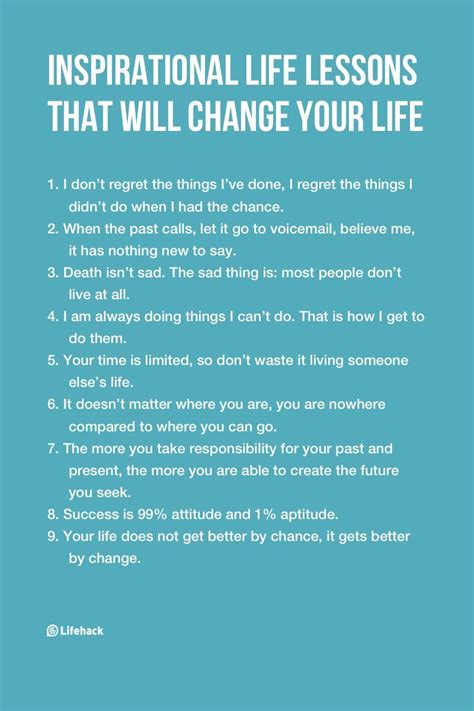 9 Inspirational Life Lessons That Will Change Your Life | Inspirational ...