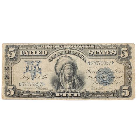 1899 United States Five Dollar Silver Certificate | EBTH