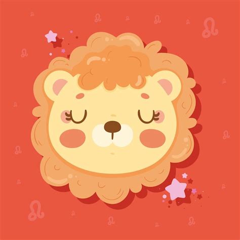 Premium Vector | Leo zodiac sign