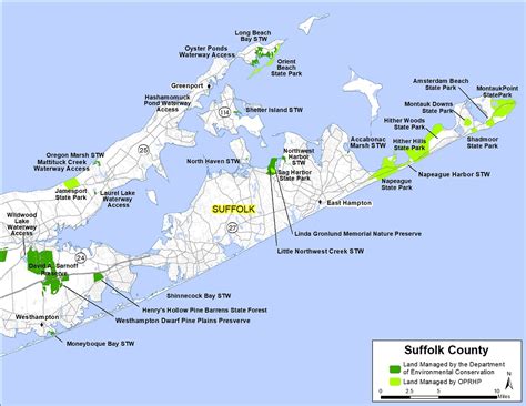 Suffolk County Map Long Island - Cities And Towns Map