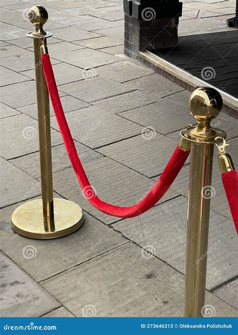 Vip Red Velvet Rope Barrier in the City Stock Image - Image of city, luxury: 273646313