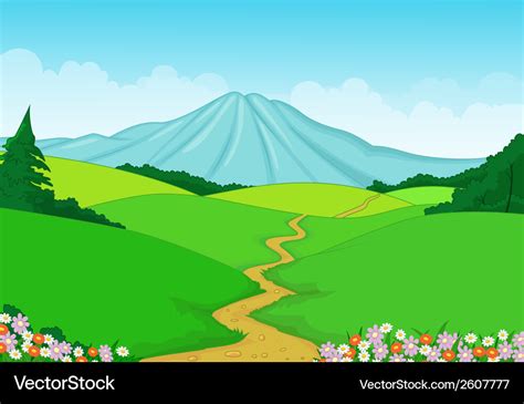 Landscaping 4 Acres 95, Beautiful Cartoon Landscapes Vector For, Small ...