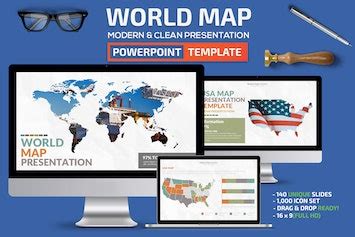 Item: World Map Powerpoint by mamanamsai - shared by G4Ds