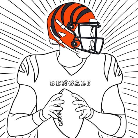 cincinnati bengals football coloring page - Busy Shark